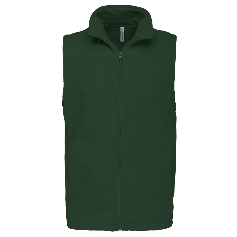 Bodywarmer van microfleece heren in Forest Green