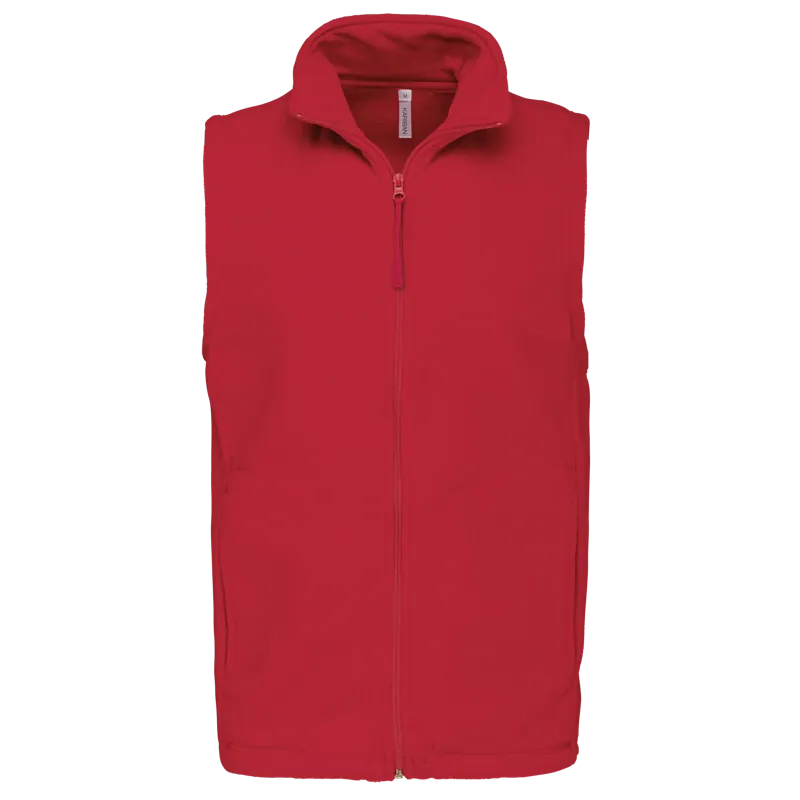 Bodywarmer van microfleece heren in Red
