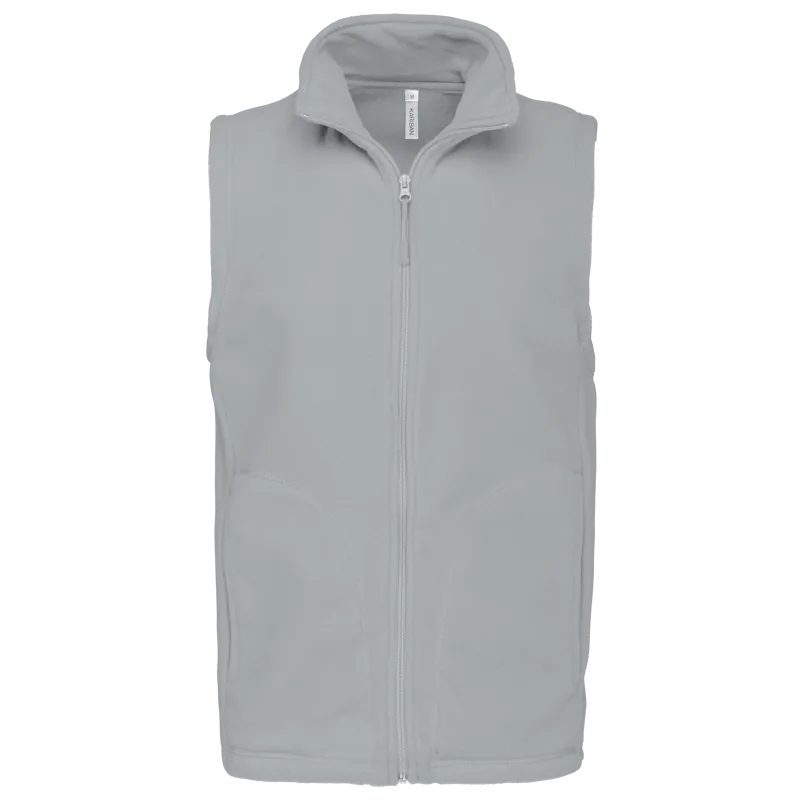 Bodywarmer van microfleece heren in Snow Grey