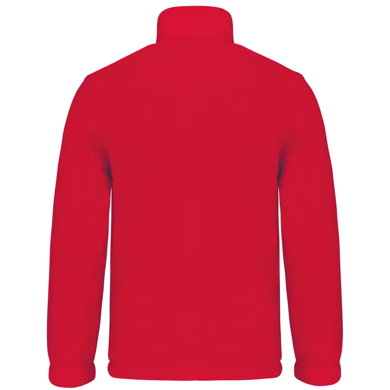 Microfleece met rits kind in Red, achterkant
