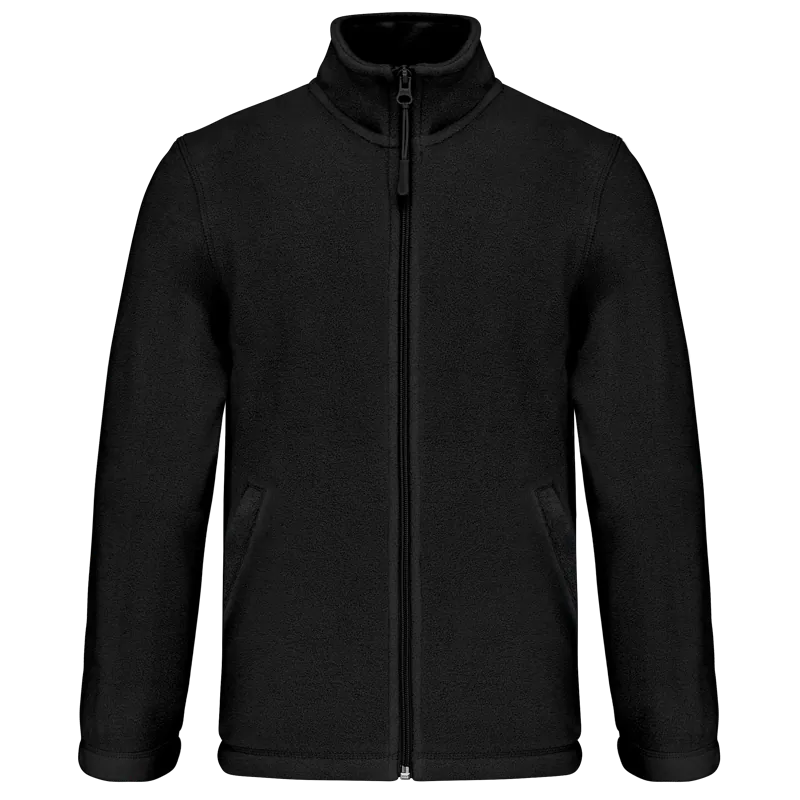 Microfleece met rits kind in Black