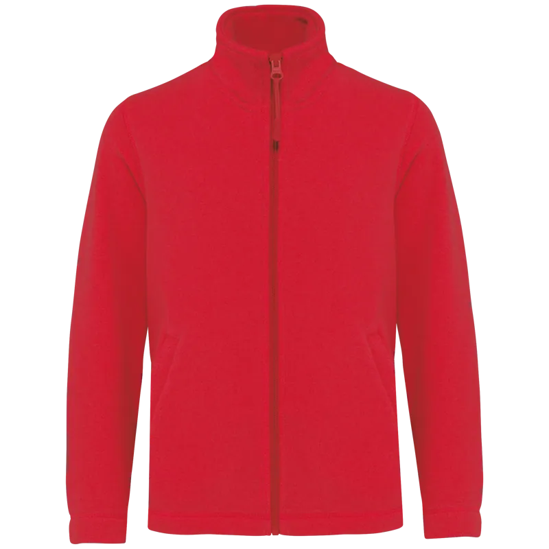 Microfleece met rits kind in Red