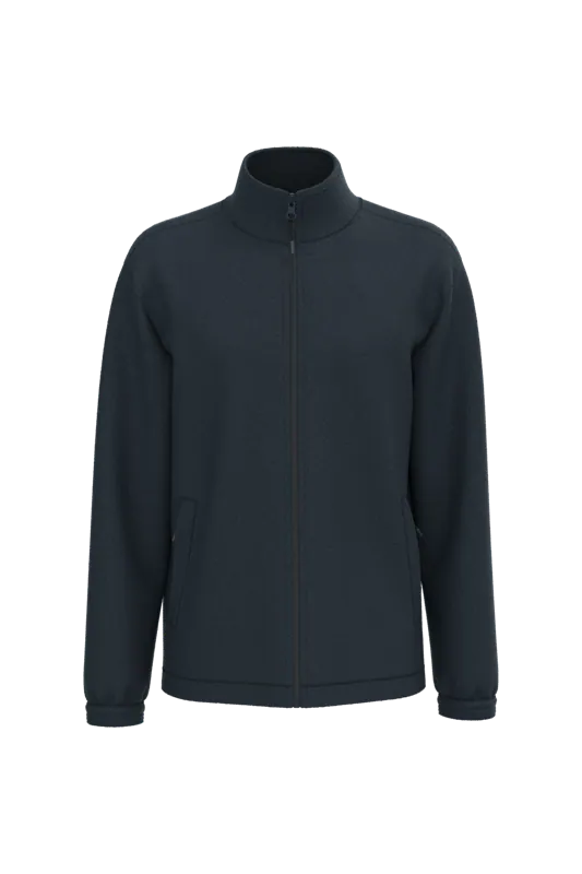 Verstelbaar fleecevest met elastische mouwboorden in Navy