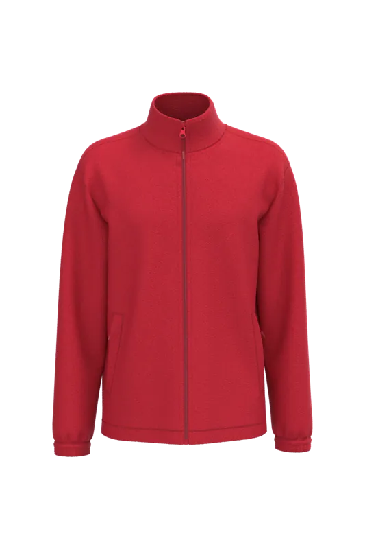 Verstelbaar fleecevest met elastische mouwboorden in Red
