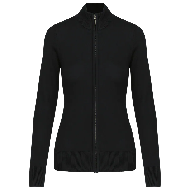 Dames cardigan met rits in Black