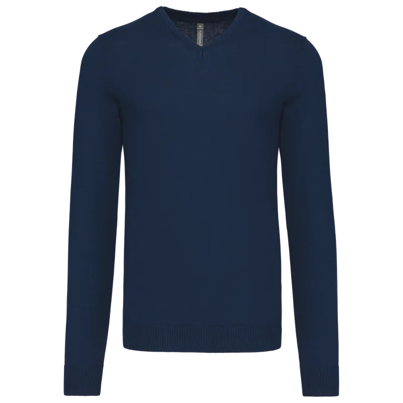 Heren pullover met v-hals in Navy