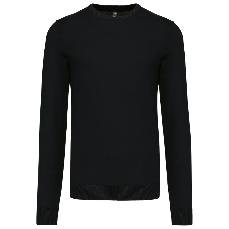 Herenpullover met ronde hals in Black