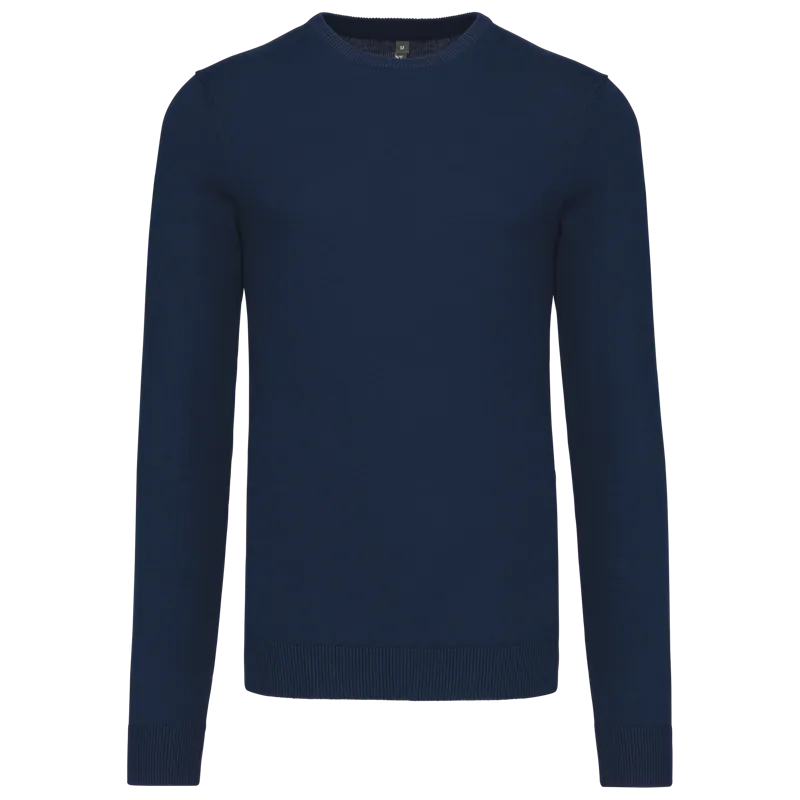 Herenpullover met ronde hals in Navy