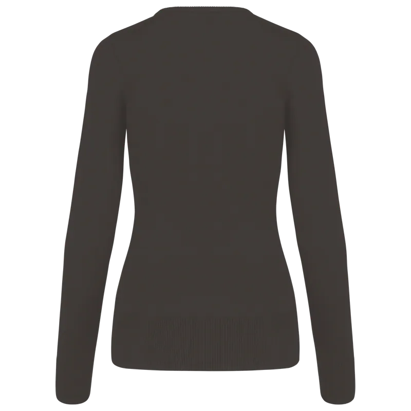 Damespullover ronde hals in Dark Grey, achterkant