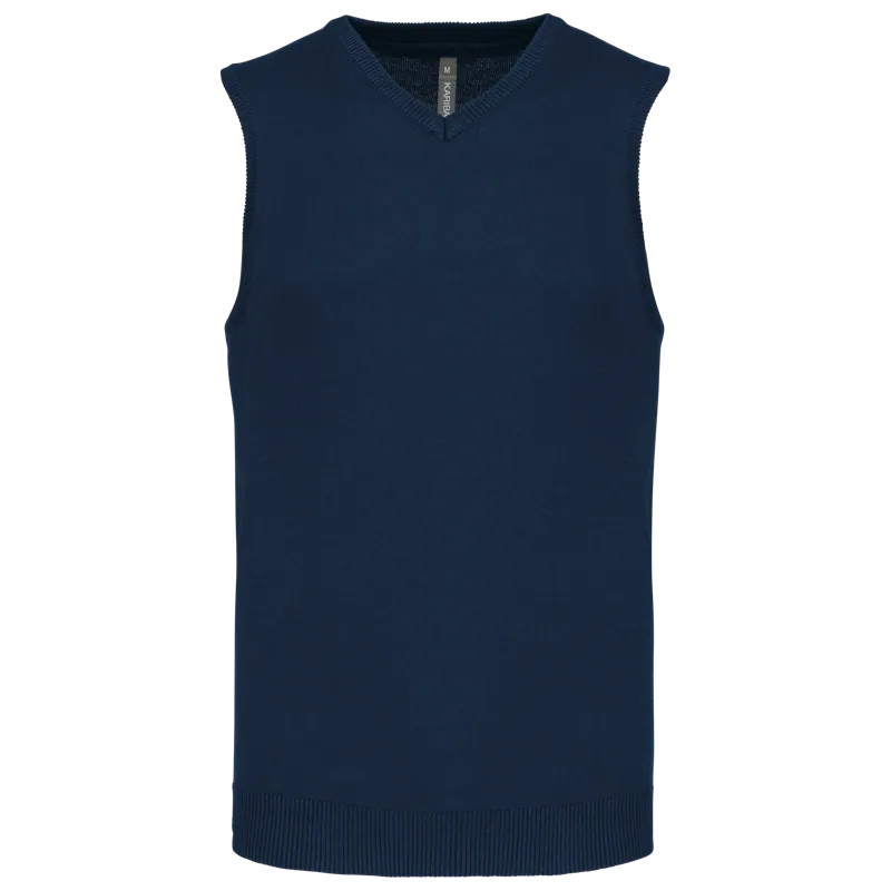 Heren spencer met v-hals in Navy