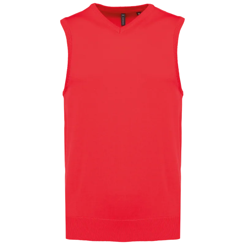 Heren spencer met v-hals in Red