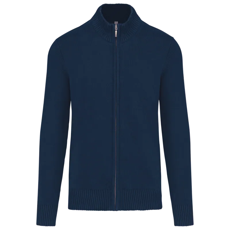 Heren cardigan met rits in Navy
