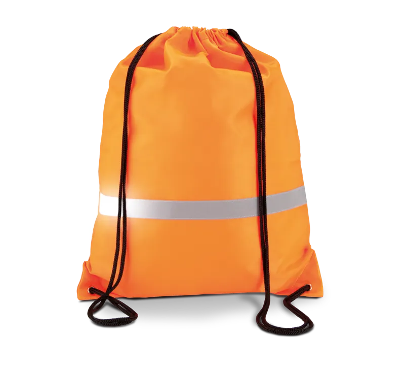 Rugzak met draagkoordjes in Fluorescent Orange