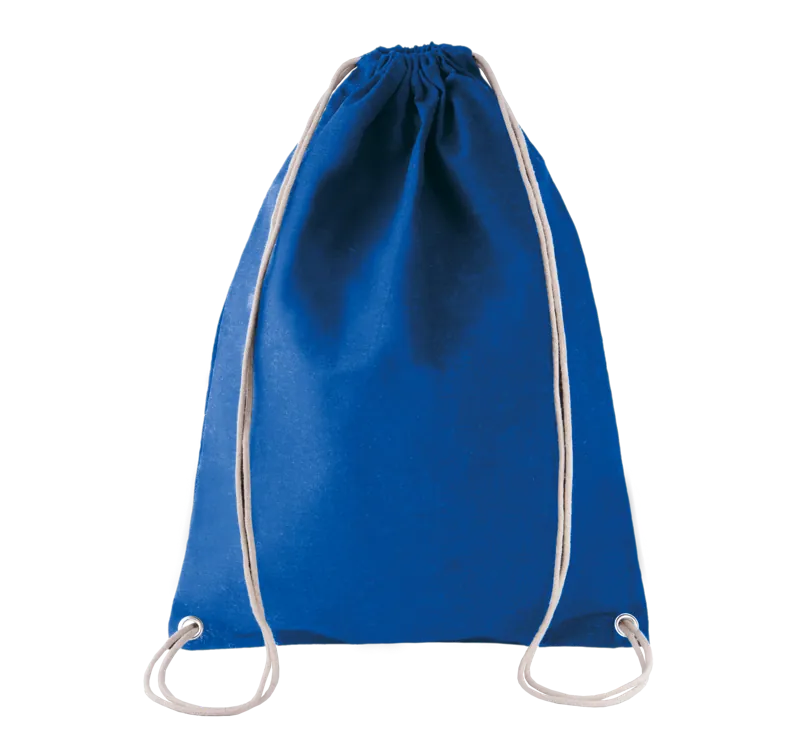 Katoenen rugzak met koordjes in Dark Royal Blue