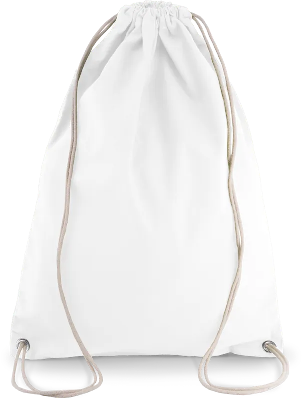 Katoenen rugzak met koordjes in White