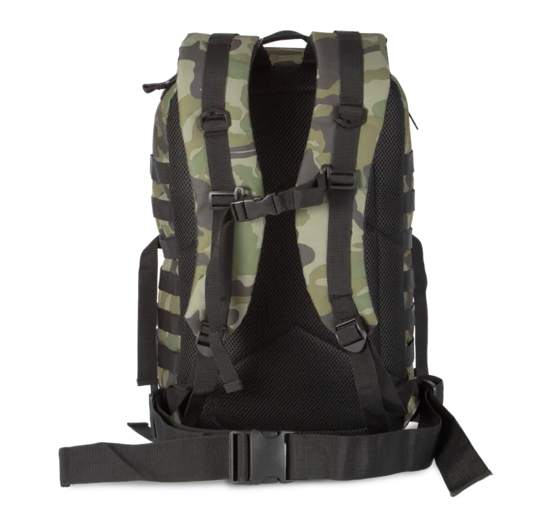 M.O.L.L.E. Rugzak in Olive Camouflage, achterkant