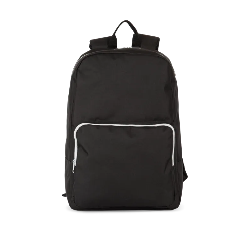Rugzak met contrasterende ritssluiting in Black / Light Grey