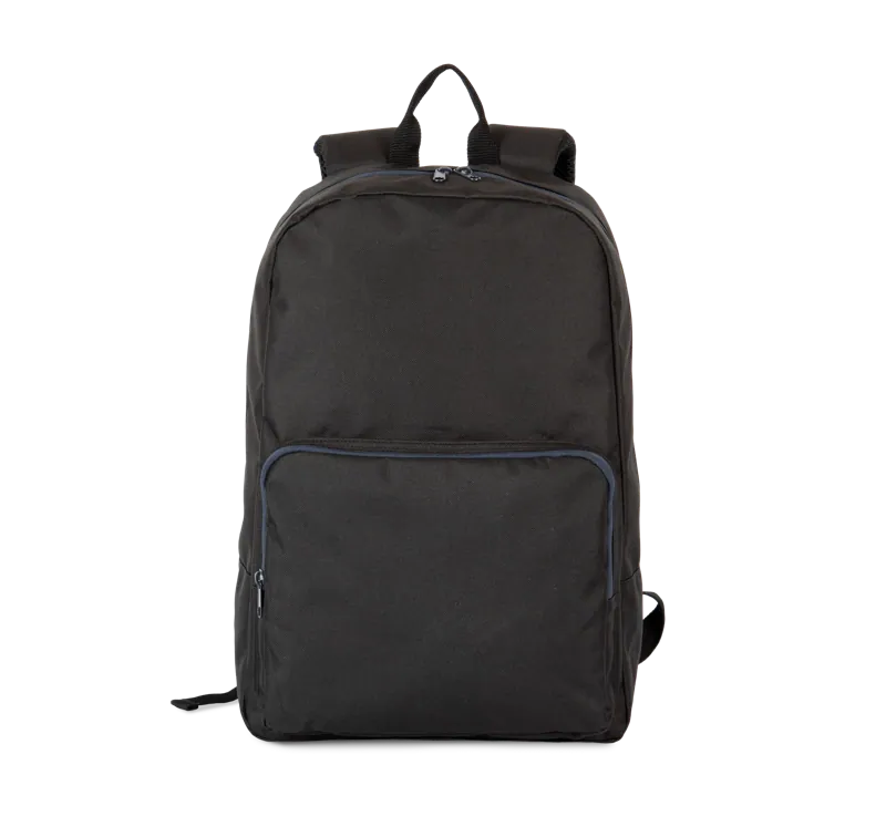 Rugzak met contrasterende ritssluiting in Black / Navy