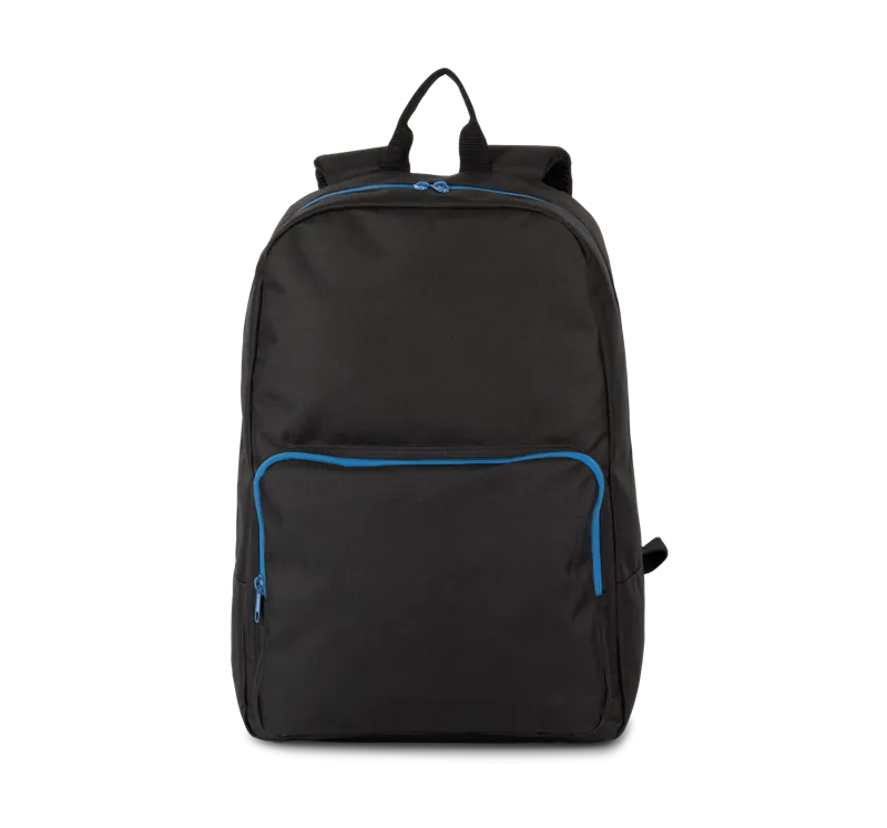 Rugzak met contrasterende ritssluiting in Black / Royal Blue