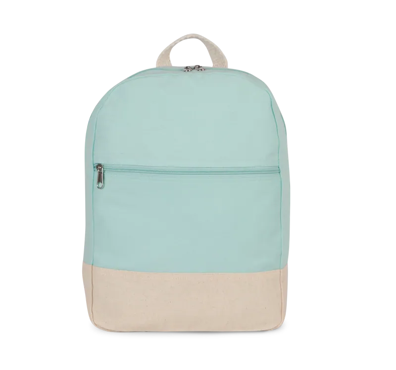 Essentiële rugzak in katoen in Ice Mint / Natural