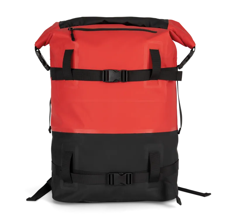 Waterdichte rugzak met drukriemen in Red / Black