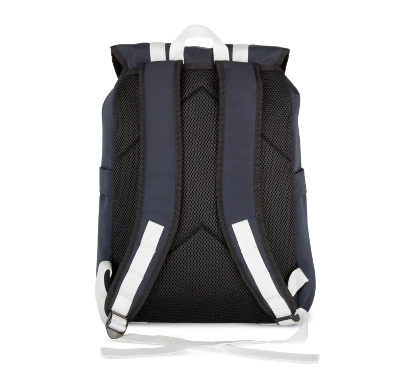 Casual rugzak in Navy / Natural White, achterkant