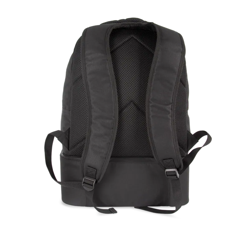 Rugzak voor teamsport met stevige bodem in Black / Red, achterkant