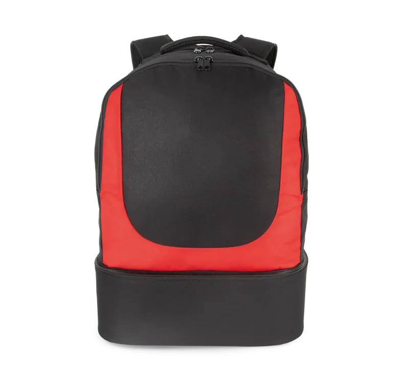 Rugzak voor teamsport met stevige bodem in Black / Red