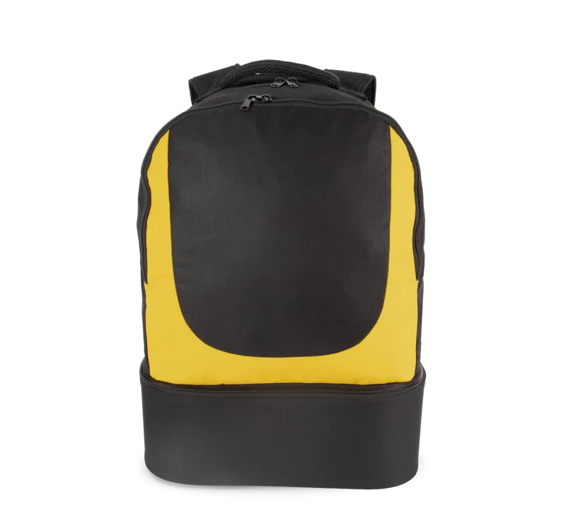 Rugzak voor teamsport met stevige bodem in Black / Yellow