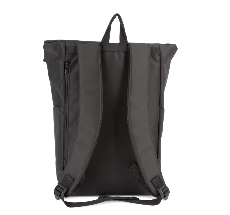 Casual rugzak Roll-Top in Black