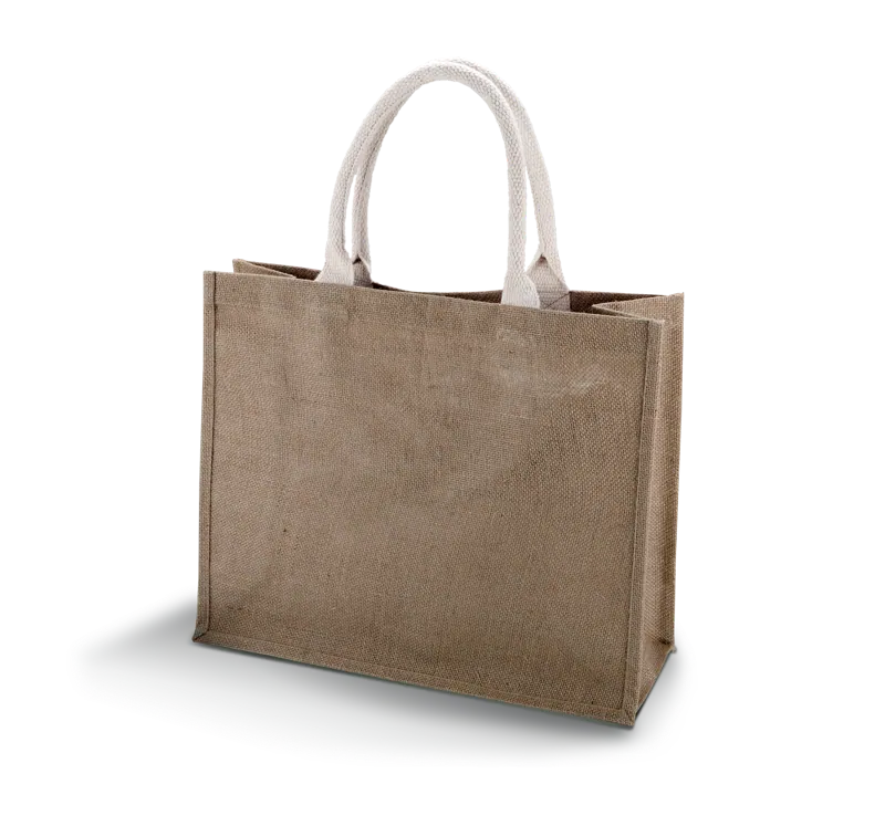 Jute Strandtas in Capuccino