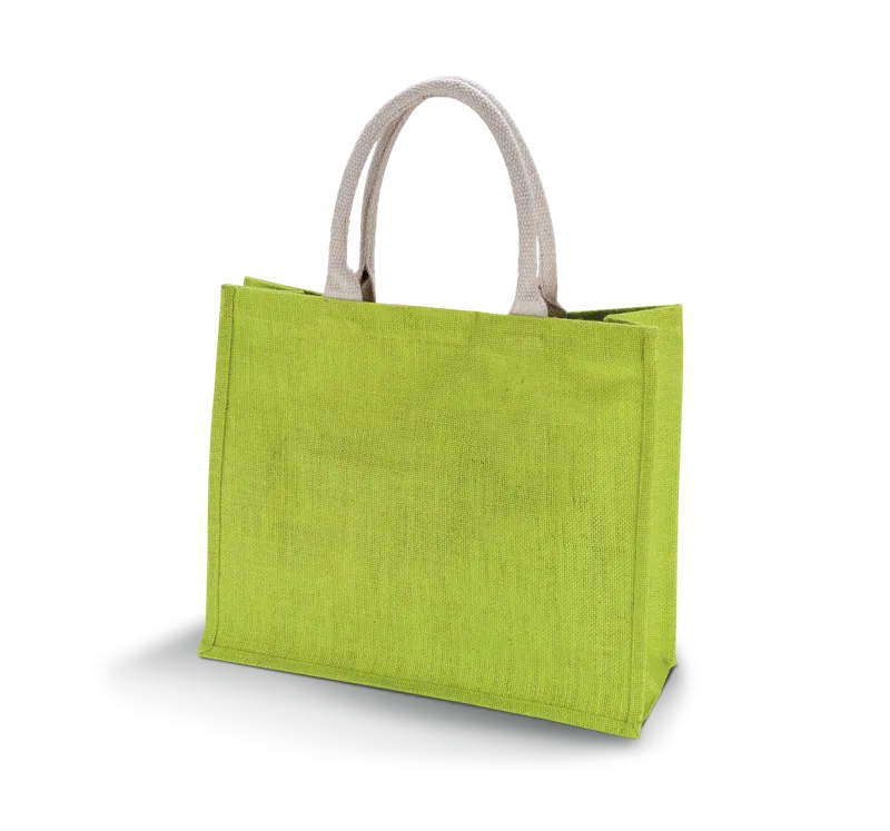 Jute Strandtas in Lime
