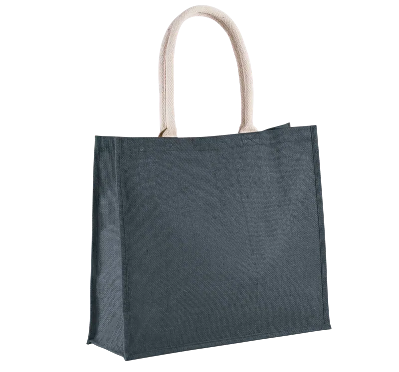 Jute Strandtas in Midnight Blue