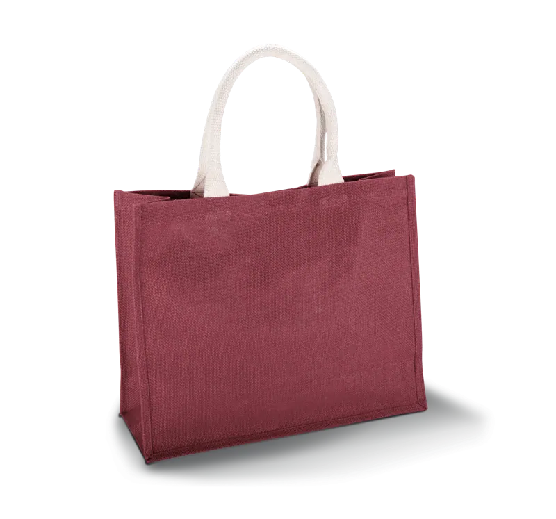 Jute Strandtas in Wine