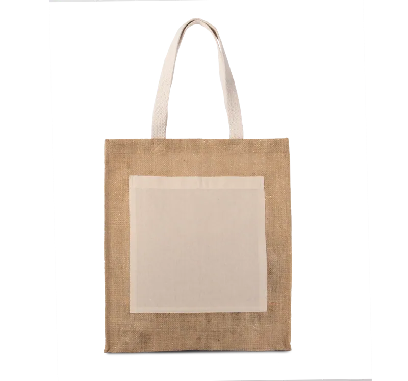 Jute Shopper in Natural / Gold