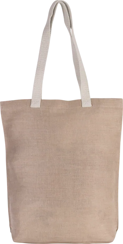 Shopper van jute/katoen in Natural