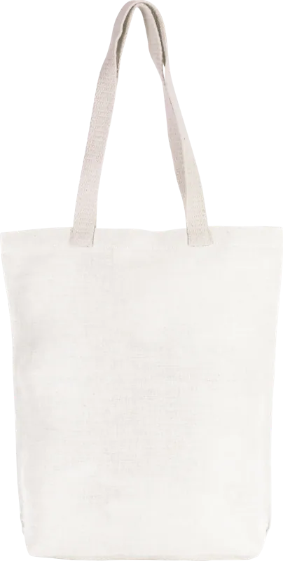 Shopper van jute/katoen in Vanilla White