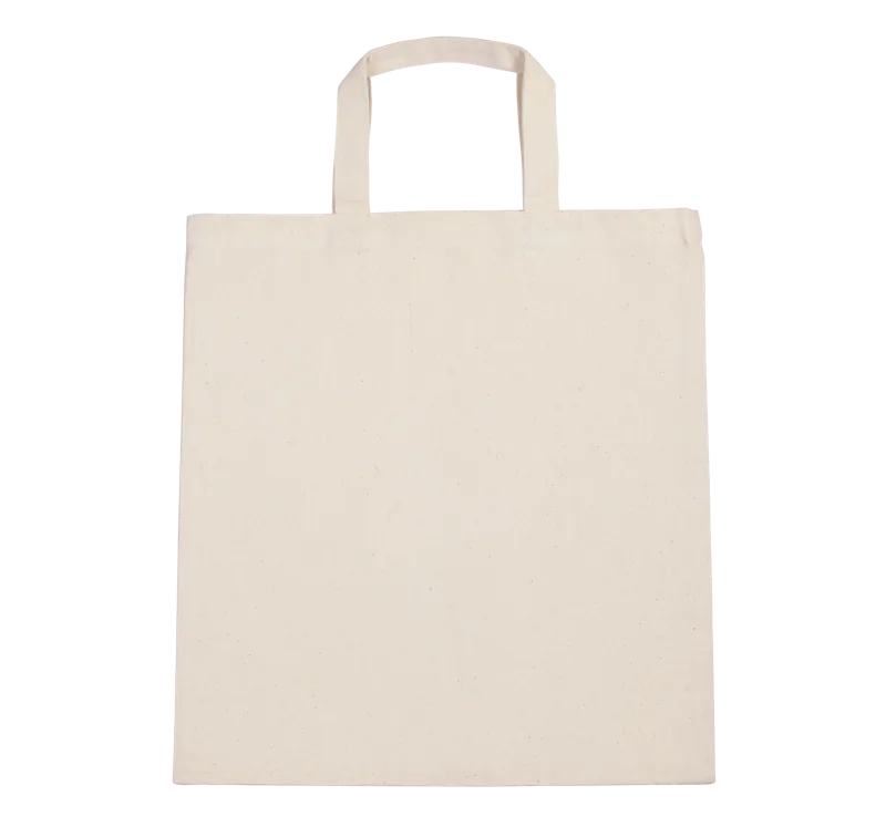 Shopper van canvaskatoen in Natural