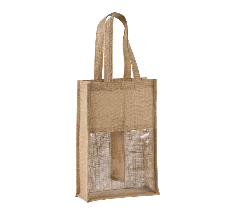 Flessentas van jute in Natural