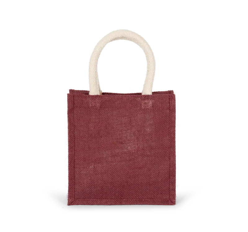 Shopper van jutecanvas - klein model in Light Rosewood