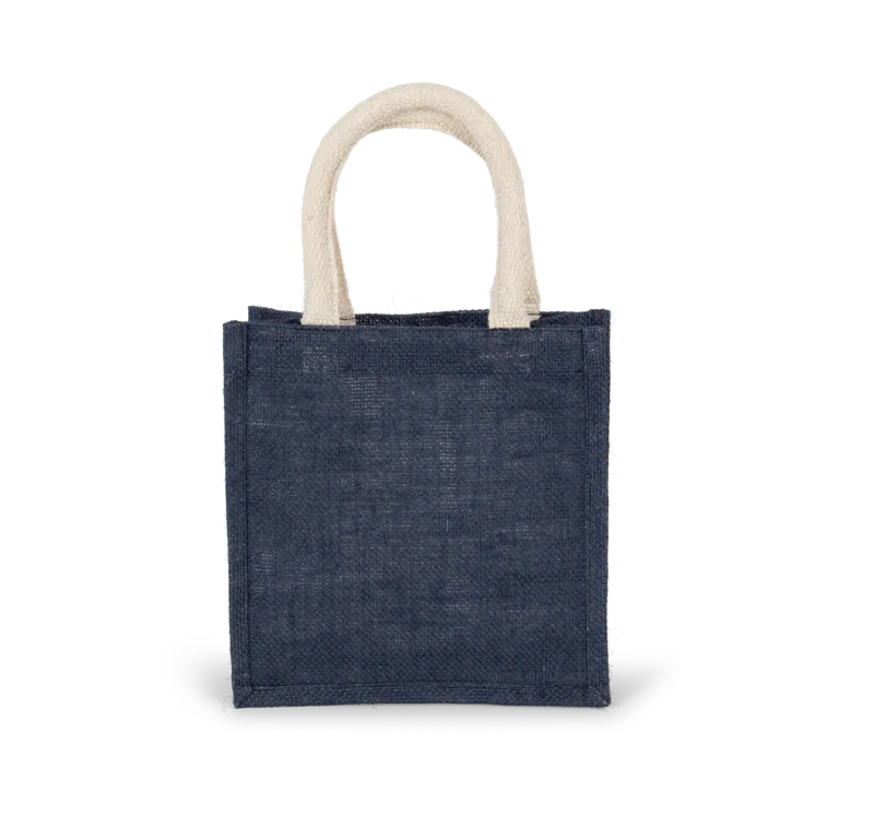Shopper van jutecanvas - klein model in Midnight Blue