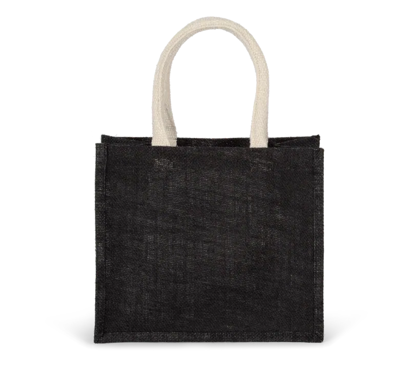 Shopper van jutecanvas - middelgroot model in Black