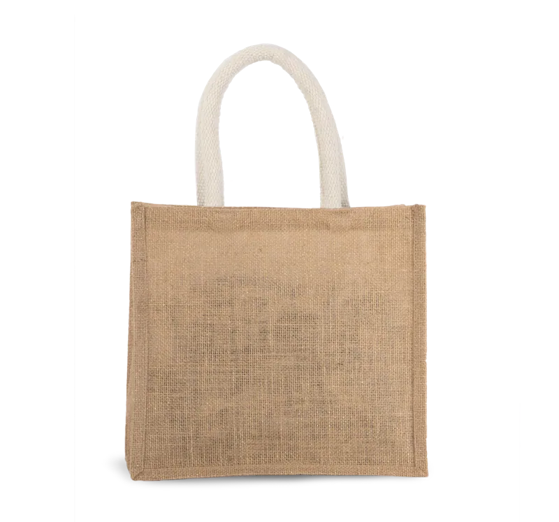 Shopper van jutecanvas - middelgroot model in Natural / Gold