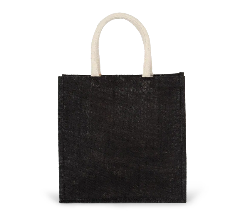 Shopper van jutecanvas - groot model in Black