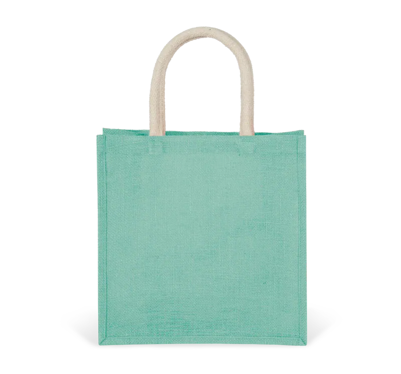 Shopper van jutecanvas - groot model in Ice Mint