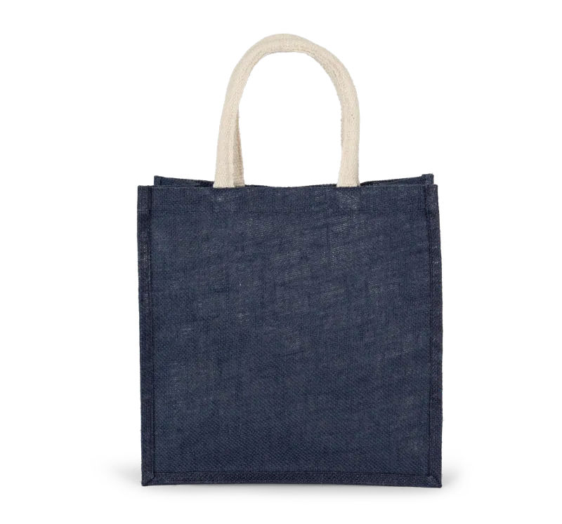 Shopper van jutecanvas - groot model in Midnight Blue