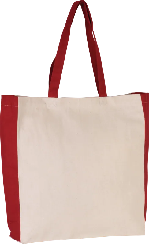 Tweekleurige shopper in Natural / Red