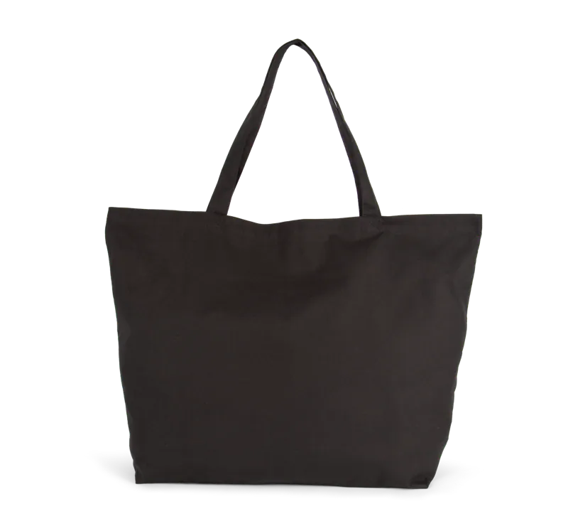 Extra grote shopper van katoen in Black