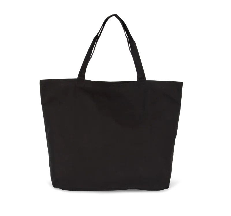 Extra grote shopper van katoen in Black