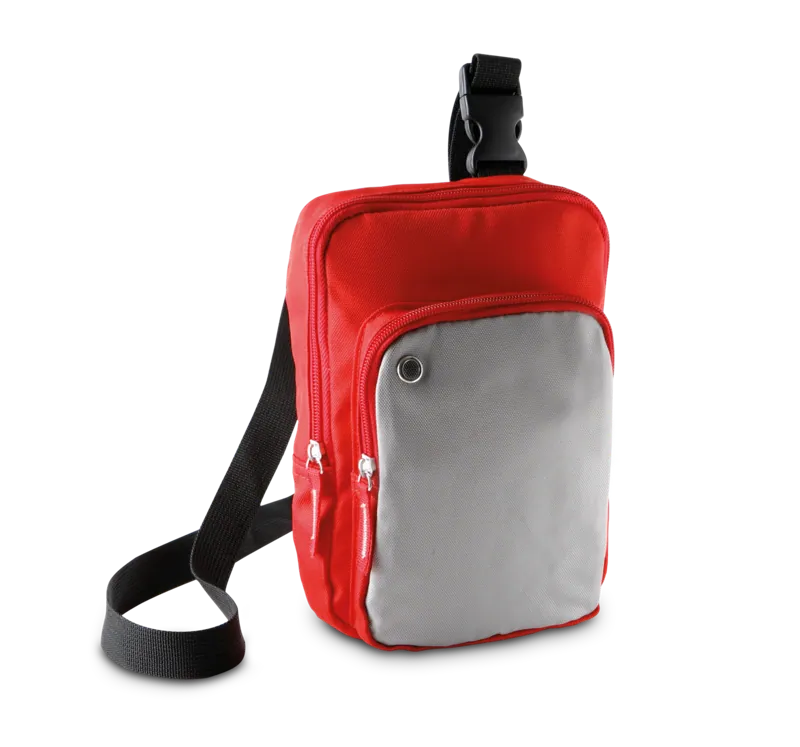 Schoudertasje in Red / Light Grey